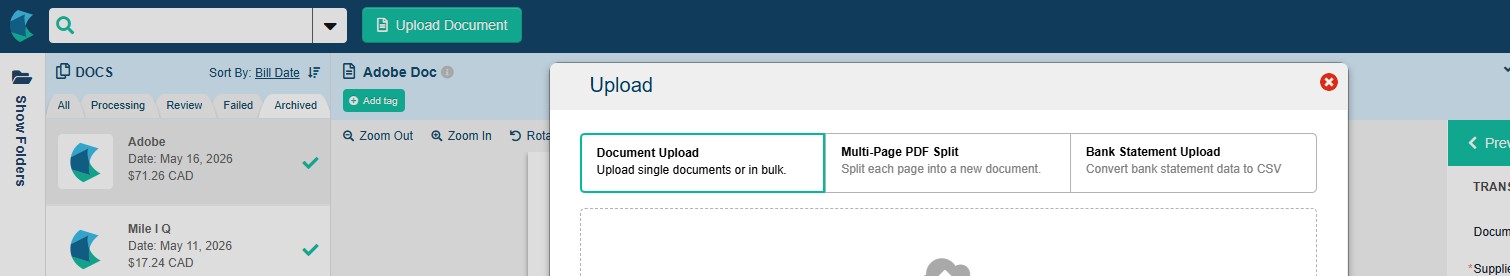 Documents comptabilité